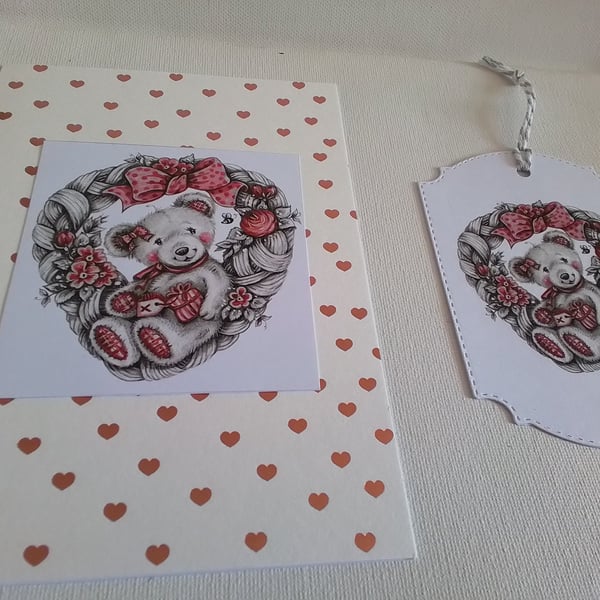 Card and gift tag. Mothers day card. Birthday. Ref 443