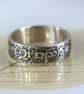 Silver Band ring with Elvish Runes  - Elven Jewellery Not All Those Who Wander  - Image 1