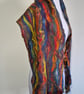 37. Multicoloured Hand Felted Wrap in Hand Spun Merino Wool. Measures 60"x 10". - Image 5