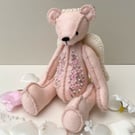 Angel teddy bear, one of a kind collectable artist bear by Bearlescent 