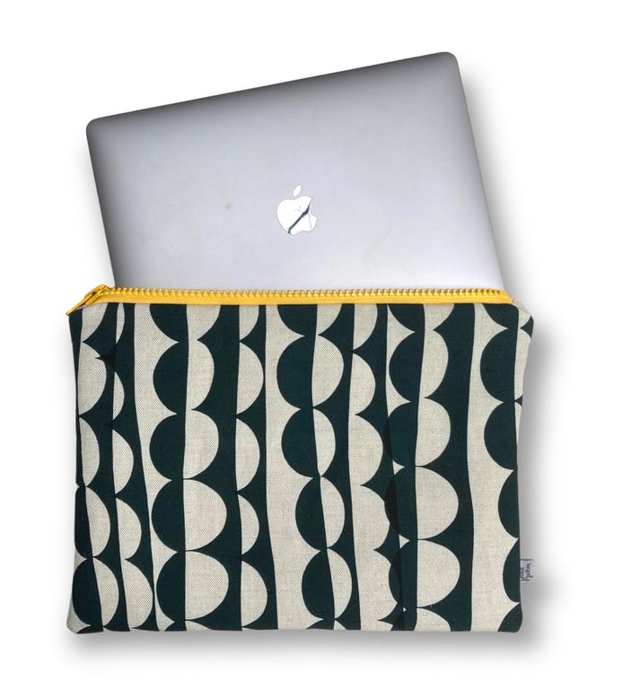 Perfectly Imperfect - Linen Laptop bag suitable for 13" screen Ada design
