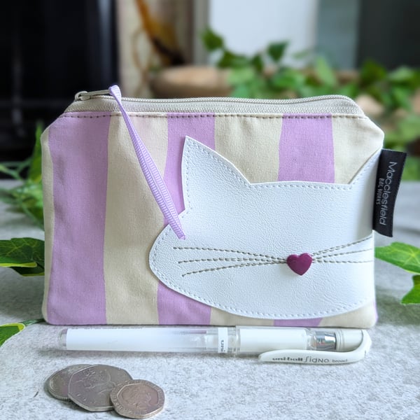 Candystripe Purse or Small Make Up Bag