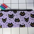 Spooky Cute Halloween Black Cat Pouch 