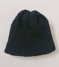Black 3-6 Months Knitted Wool Beanie Unisex - Image 2