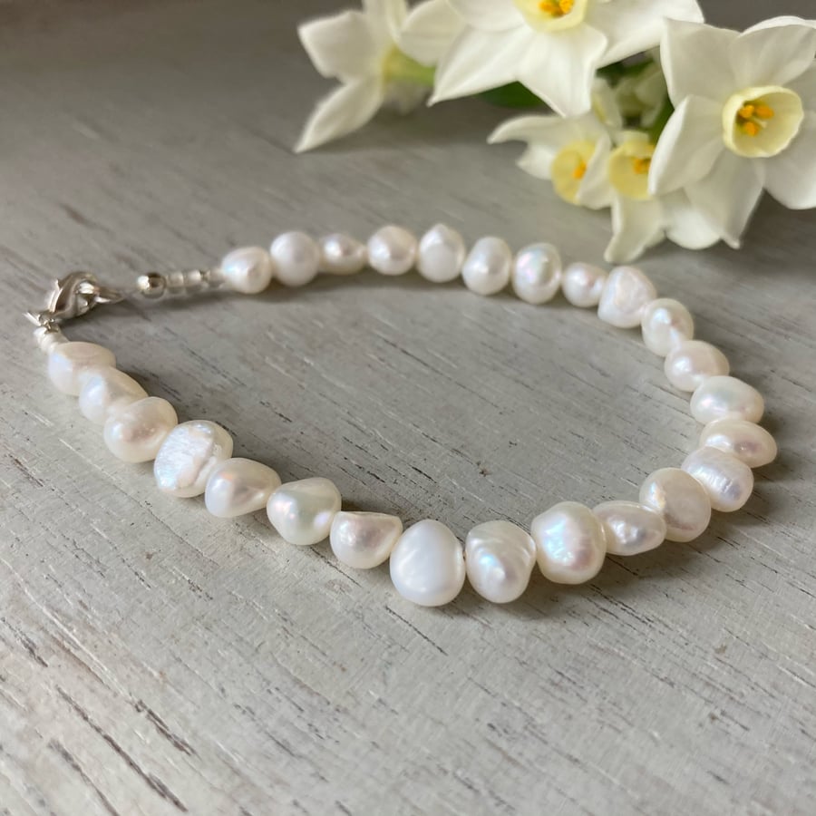 Freshwater Pearl Bracelet, Ivory