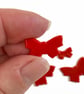 Four red Butterflies made with Bullseye 90coe glass - Image 4