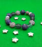 Sparkly purple and lilac polymer clay bracelet - Image 1