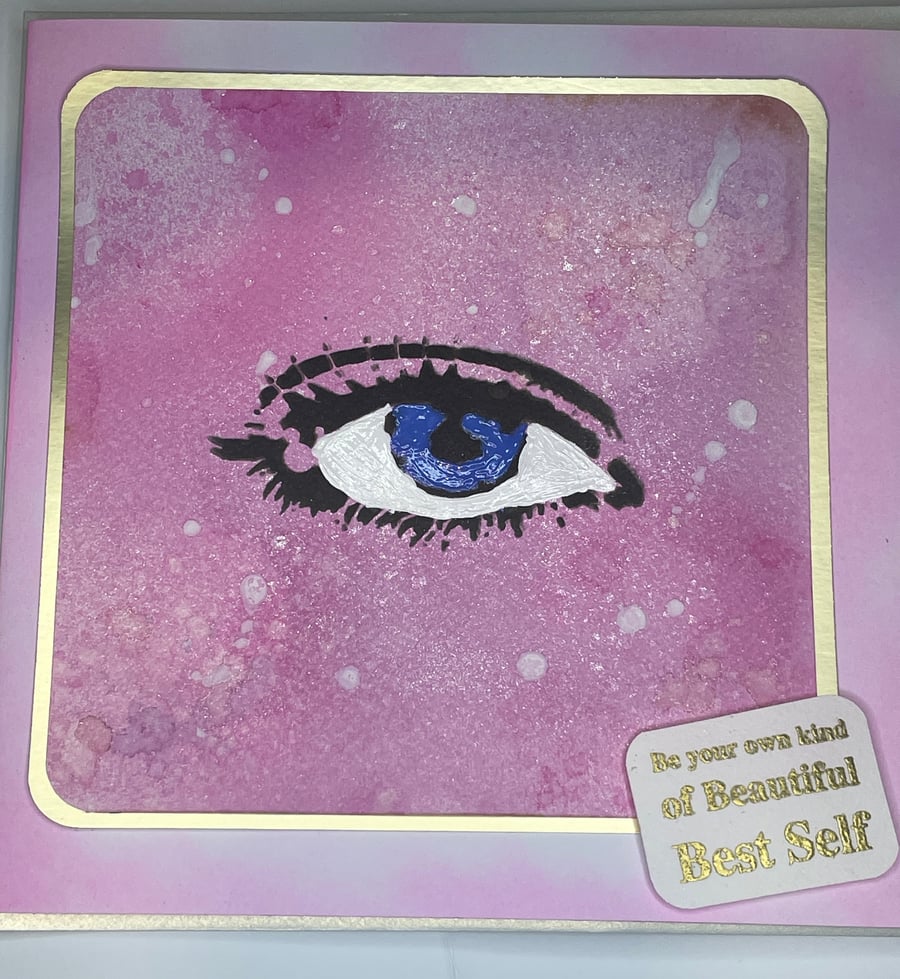 Be your own kind of beautiful best self eye blank greetings card