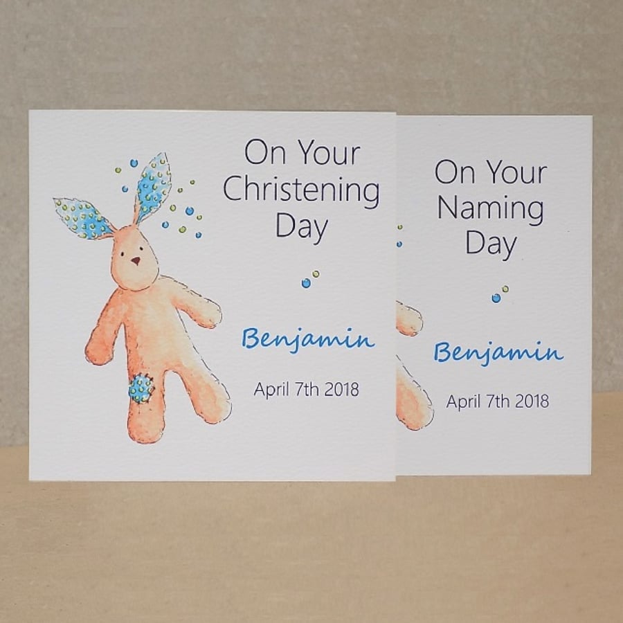 Christening or Naming Day Card Personalised