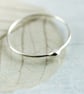 Silver Stacking Ring - Single Bud Ring in Argentium Sterling Silver - Image 3