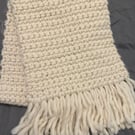 Handmade Cream Scarf