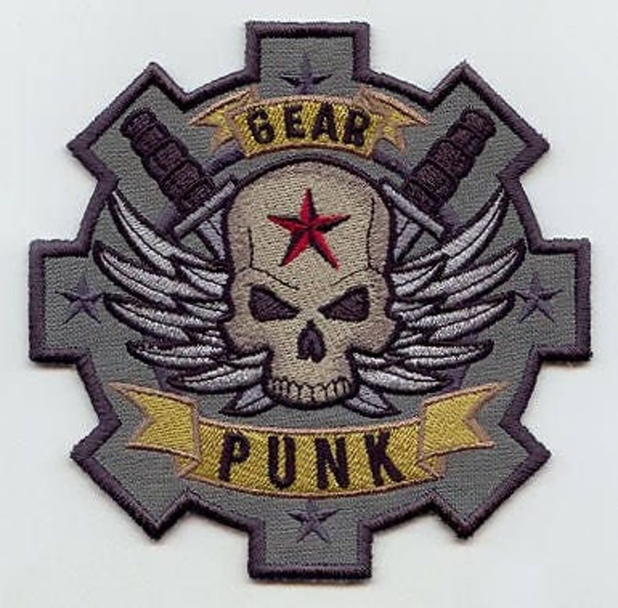 Gear Punk patch Sew on Patch applicae patches for jackets sweatshirts denim bags