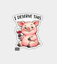 Funny Snarky Vinyl Sticker For Adults - Pig & Wine