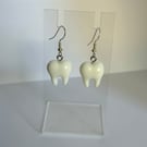 Tooth drop down dangly earrings 