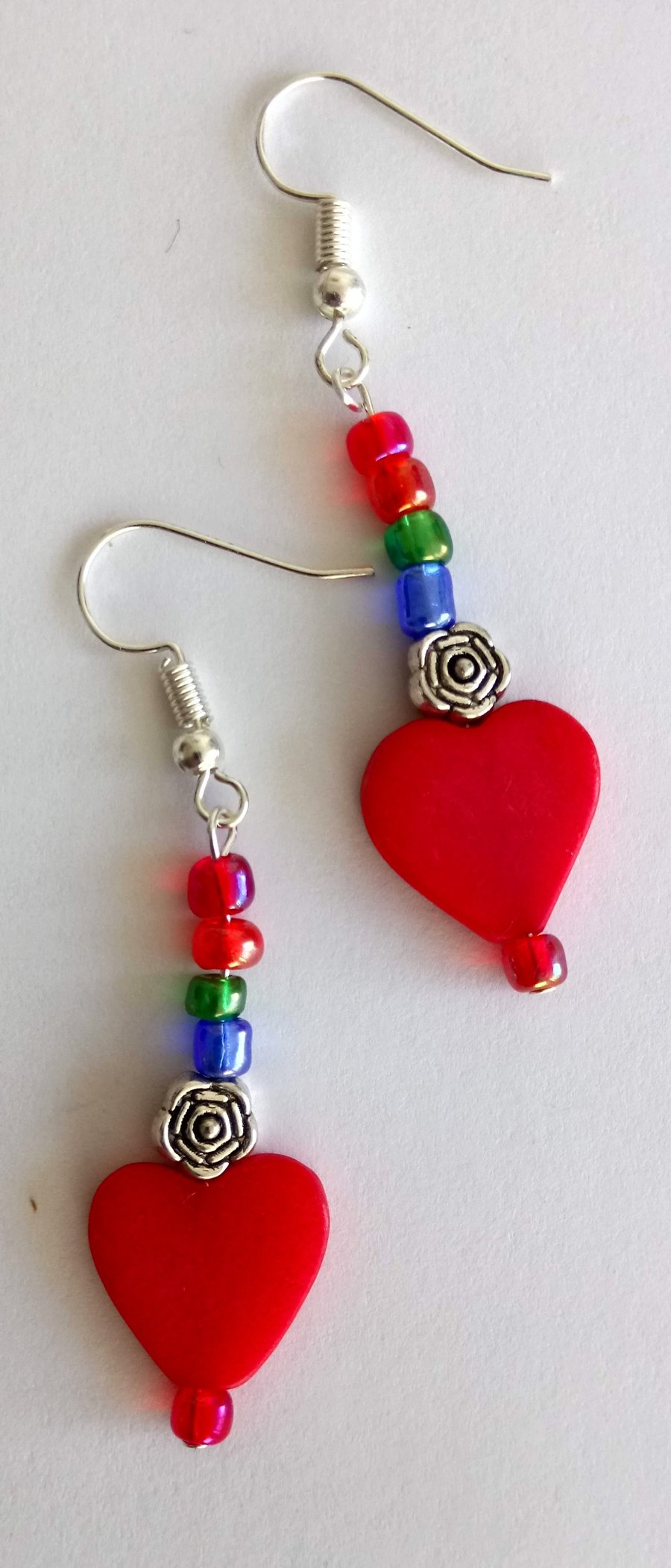 Gorgeous Bohemian Beaded Heart Earrings