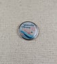 Wednesday Morning Swim Club Badge - Swimming Themed Pin - Large Resin Topped Pin