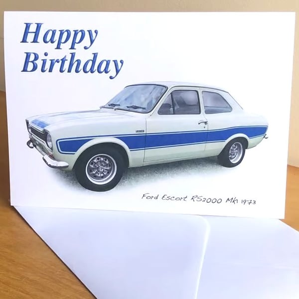 Ford Escort RS2000 Mk1 1973 - Greeting Cards For the Enthusiast