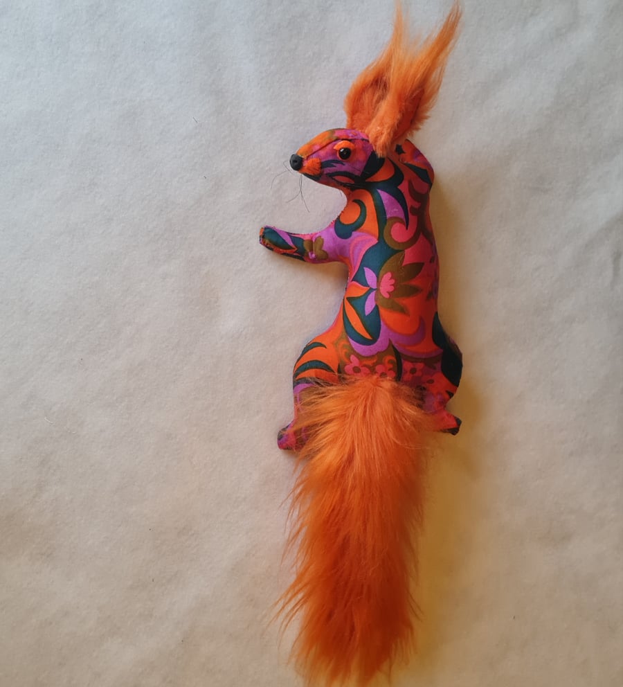  Faux squirrel wall mount - Lucy the psychedelic squirrel