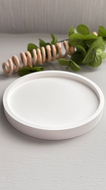 White Round Coaster - Circle coasters - Round coasters - modern coaster