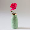 Mint Green Milk Bottle Vase 