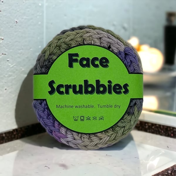 Reusable Crocheted Face Scrubbies