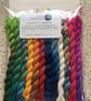 Monet's Garden, a collection of Hand Dyed Mulberry Silk Embroidery Skeins.