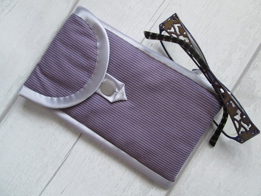 Mauve Stripe Glasses or Phone Case