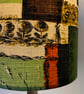 MID CENTURY MODERN Red Green Geometric 50s Vintage Fabric Lampshade option  - Image 5