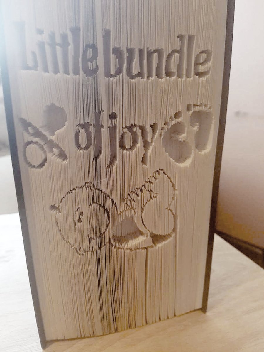 Little bundle of joy CUT & FOLD Book Folding Pattern - EMAILED PDF PATTERN