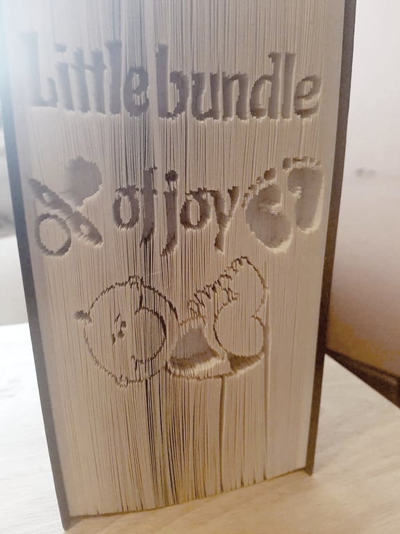 Little bundle of joy CUT & FOLD Book Folding Pattern - EMAILED PDF PATTERN