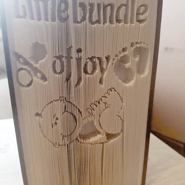 Little bundle of joy CUT & FOLD Book Folding Pattern - EMAILED PDF PATTERN