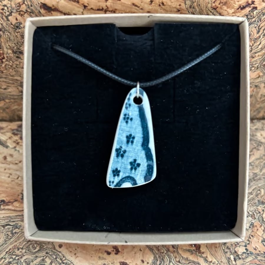Handmade Pendant or Decoration, Eco Friendly Gift, Unique, Mudlark Ceramic.