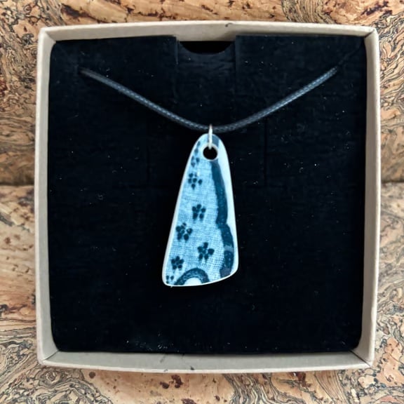 Handmade Pendant or Decoration, Eco Friendly Gift, Unique, Mudlark Ceramic.