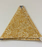  Small Triangular Coin Purse, pouch, gold  cotton - Image 2