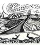 Bradgate Park Lino Print- B&W