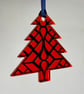 Red mirrored tree - geometric design