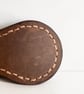 Rustic Brown Full Grain Leather Teardrop Key Fob Saddle Stitched UK - Image 6