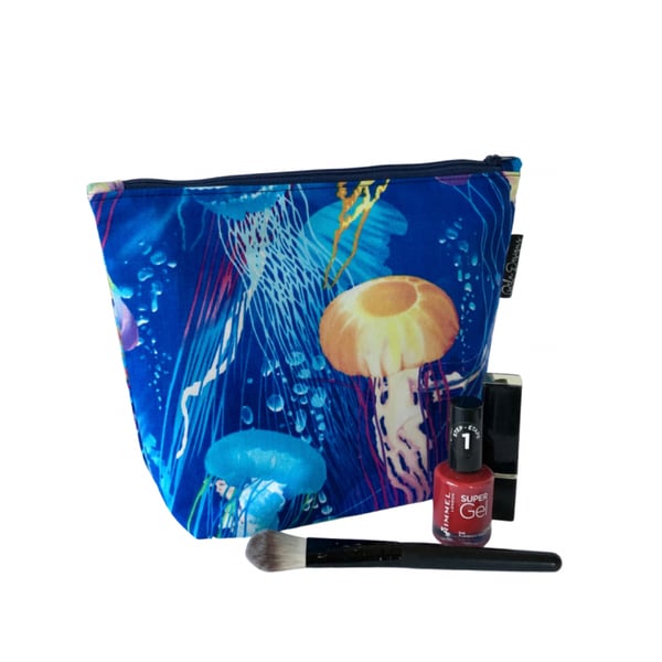 Makeup bag, jellyfish Folksy