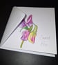 Original Handpainted Greetings Card- Sweet Pea - Image 3