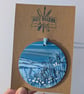 Unique Hand Painted Wooden Decorations. FROSTY BLUES. New colour - Image 5