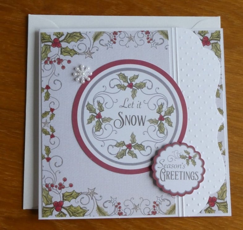 Holly Christmas Card - Let it Snow