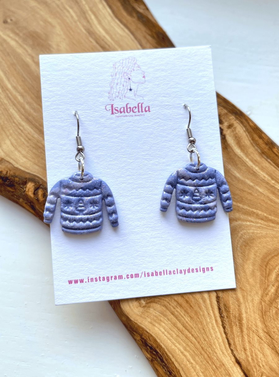 Christmas Jumper Pastel Blue