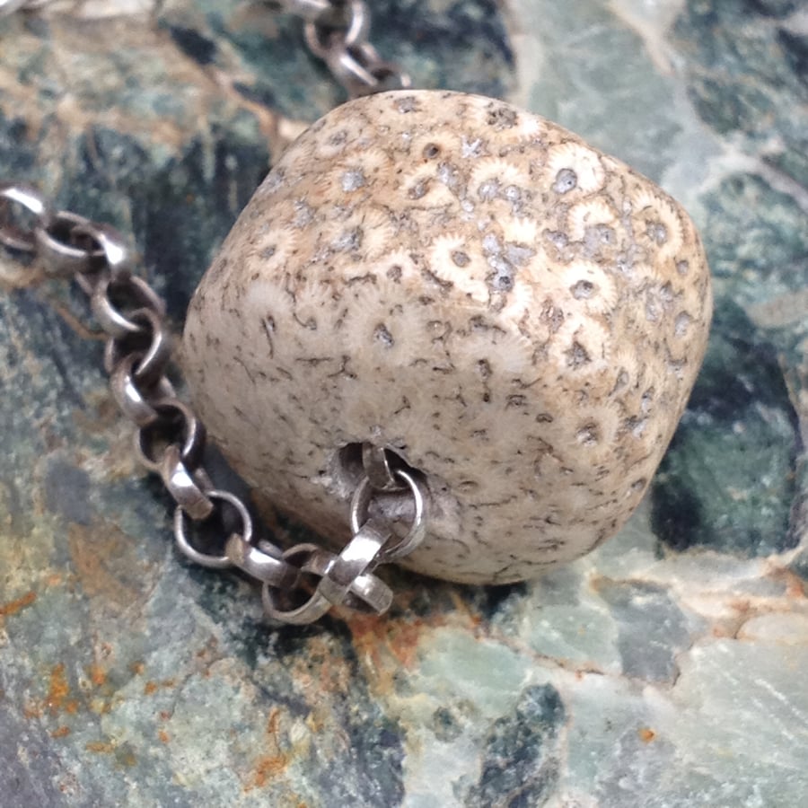 Ballast Coral handmade bead pendant 