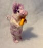 Felted mouse - dappled lilac mouse with cheese - Image 3