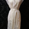Eleanor Cream and White lace Shift-Dress.