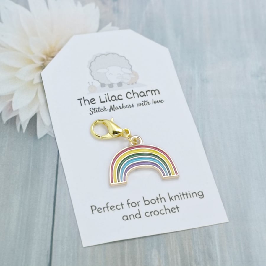 Rainbow Stitch Marker, Progress Keeper