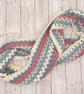 Multicoloured Crochet Infinity Scarf - Handmade - Gifts for Her - Granny Stripe - Image 3