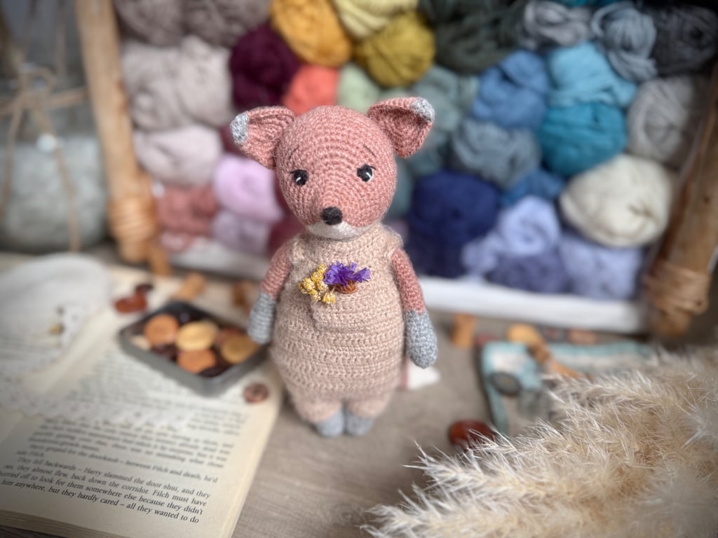 Digital PDF pattern Cottage Style Fox Amigurumi Crochet Pattern, Woodland Toy