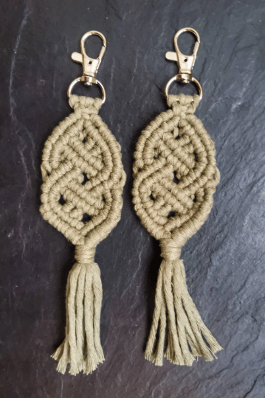 Macrame Celtic Knot Keyring, Boho Keychain, Bag... Folksy