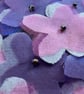 Hydrangea, stitched petals with beads - Image 3